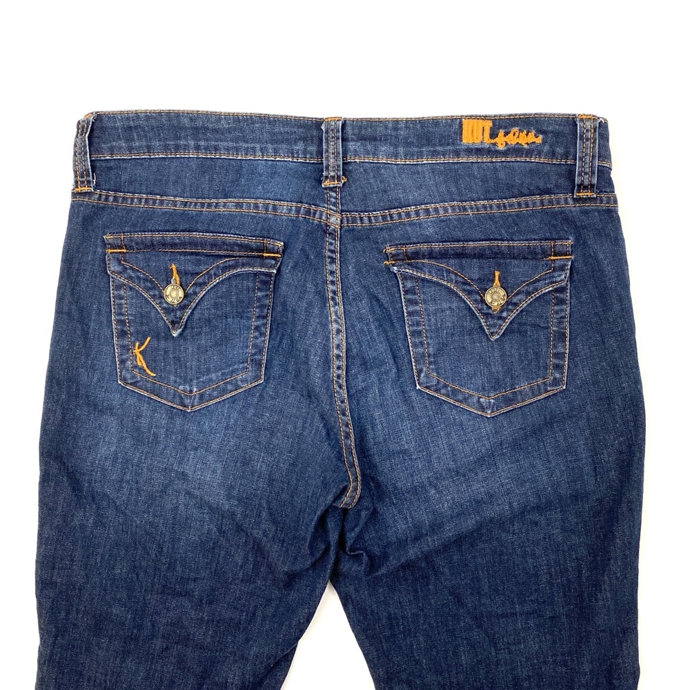 KUT From The Kloth Cropped Back Flap Pockets Women's size 10 Dark Blue Jeans
